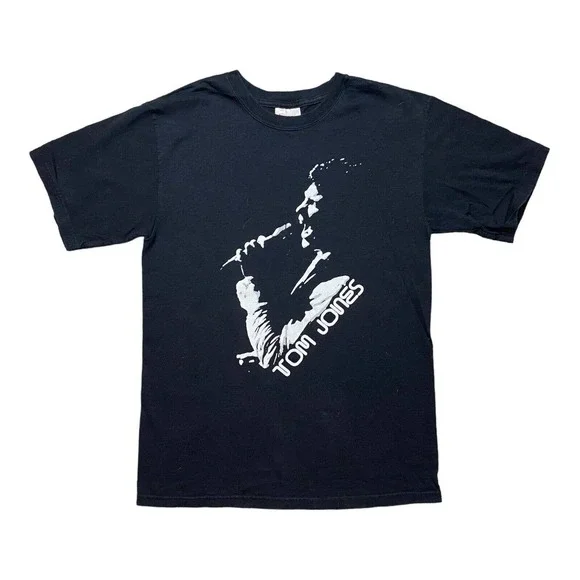 Concert Tops Tom Jones Hanes Heavyweight Black Concert Tee